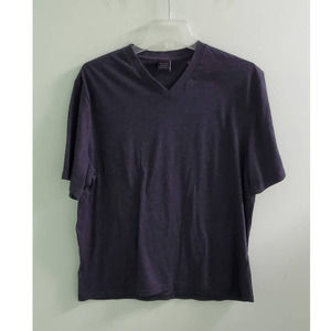 5/$25 Oxford New York Men's Charcoal Grey V-Neck Tee Size Large